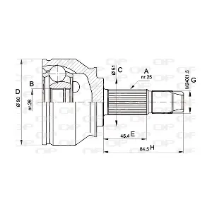 CVJ5374.10 OPEN PARTS