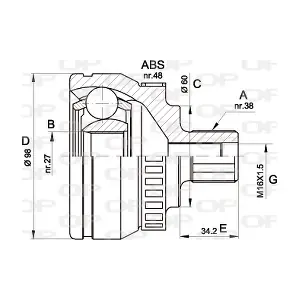 CVJ537610 OPEN PARTS