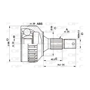 CVJ5287.10 OPEN PARTS