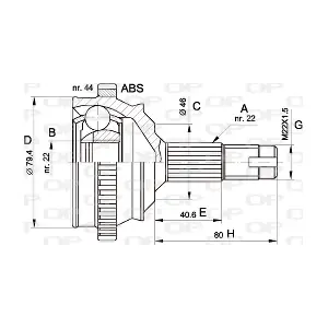 CVJ5225.10 OPEN PARTS