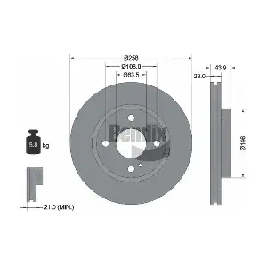 BDS1023HC BENDIX Braking